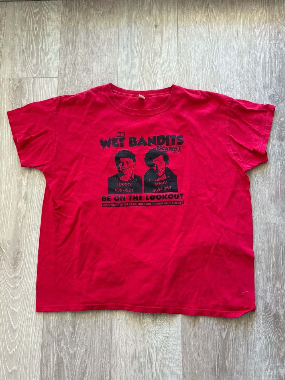 Home Alone The Wet Bandits Harry & Marv Wanted Graphic T-Shirt